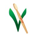 Permission or consent sign and bamboo toothbrush