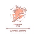 Permissive style terracotta concept icon Royalty Free Stock Photo