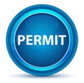 Permit Eyeball Blue Round Button