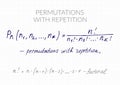 Permutations with repetition formula