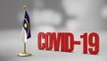 Pernambuco realistic 3D flag and Covid-19 illustration. Royalty Free Stock Photo