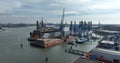 Pernis ,Zuid Holland, The Netherlands, March 9th, 2024: Damen ship repair terminal close to the port of Rotterdam