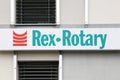 Rex rotary logo on a wall