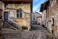 Perouges, a medieval old town near Lyon, France Royalty Free Stock Photo