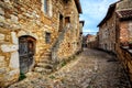Perouges, a medieval old town near Lyon, France Royalty Free Stock Photo