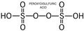 Peroxydisulfuric acid oxidizing agent molecule. Skeletal formula.