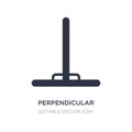 perpendicular icon on white background. Simple element illustration from Signs concept