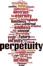 Perpetuity word cloud Royalty Free Stock Photo