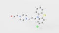 perphenazine molecule 3d, molecular structure, ball and stick model, structural chemical formula phenothiazines Royalty Free Stock Photo