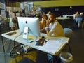 Perpignan, France, People Looking at Web sites