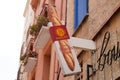 Baguepi brand logo and sign text front of french bakery traditional breads Royalty Free Stock Photo