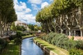 Perpignan river Royalty Free Stock Photo