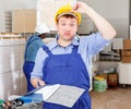 Perplexed worker Royalty Free Stock Photo