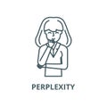 Perplexity vector line icon, linear concept, outline sign, symbol