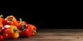 Perpper organic vegetable copy space blurred background Royalty Free Stock Photo