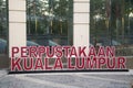 Perpustakaan Kuala Lumpur signage in Malay language