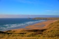 Perran Sands beach Cornwall sandy Cornish beaches Royalty Free Stock Photo