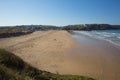 Perranporth Cornwall beach view back towards the townaves Royalty Free Stock Photo