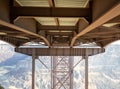 Perrine memorial bridge structure at Snake river canyon at Twin Falls Idaho Royalty Free Stock Photo