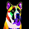 Perro De Presa Canario Animal Style Print Design Logo. Generative AI.