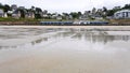 Beach Plage de Trestrignel in Perros-Guirec town Royalty Free Stock Photo