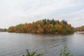 Perse river in Koknese in autumn colors Royalty Free Stock Photo