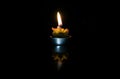 persecute candle on black Royalty Free Stock Photo