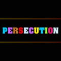 persecution word block on black Royalty Free Stock Photo