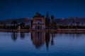 Perseid MEteor Shower at Menara gardens in Marrakech, Morocco, Africa