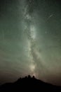 Perseid meteor shower and Milky Way Royalty Free Stock Photo