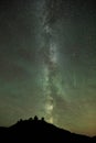 Perseid meteor shower and Milky Way Royalty Free Stock Photo