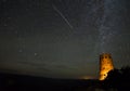 Perseid Meteors Over Desert View Watchtower