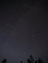 Perseids meteors night sky cassiopeia constellation stars