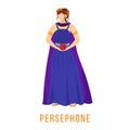 Persephone flat vector illustration Royalty Free Stock Photo