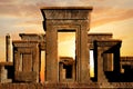 Persepolis - capital of the ancient Achaemenid kingdom. Ancient columns. Sight of Iran. Ancient Persia.