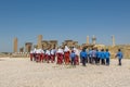 PERSEPOLIS, IRAN - May, 08, 2007: Iranian schoolchildren at Pers