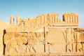 Persepolis, Iran - 8th june, 2022: The ancient tombs of Achaemenid dynasty Kings of Persia are carved in rocky cliff in Naqsh-e Royalty Free Stock Photo