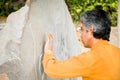 Persepolis, Iran -7th june, 2022: Archeologist work on stone carvings in Persepolis, Iran. Preservation ancient persian city in Royalty Free Stock Photo