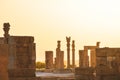 Persepolis, Iran - 8th june, 2022: Beautiful Sunrise in Persepolis, capital of the ancient Achaemenid kingdom. Ancient sites Royalty Free Stock Photo