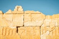 Persepolis, Iran - 8th june, 2022: stone carvings close up. Persepolis - capital of the ancient Achaemenid kingdom. Ancient Royalty Free Stock Photo