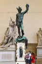 Perseus with the Head of Medusa, Benvenuto Cellini, Signoria square, Florence Royalty Free Stock Photo