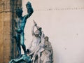 Perseus and the Medusa and other statues in the Loggia dei Lanzi, Piazza della Signoria in Florence. Royalty Free Stock Photo