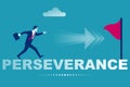 Perseverance concept. Landing page motivation. Vector flat. Royalty Free Stock Photo