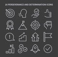 Perseverance and Determination icon set Royalty Free Stock Photo
