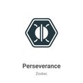 Perseverance vector icon on white background. Flat vector perseverance icon symbol sign from modern zodiac collection for mobile