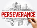 Perseverance word cloud collage Royalty Free Stock Photo