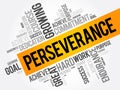 Perseverance word cloud collage, business concept background Royalty Free Stock Photo