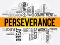 Perseverance word cloud collage