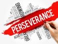 Perseverance word cloud collage Royalty Free Stock Photo