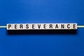 Perseverance word concept on cubes Royalty Free Stock Photo